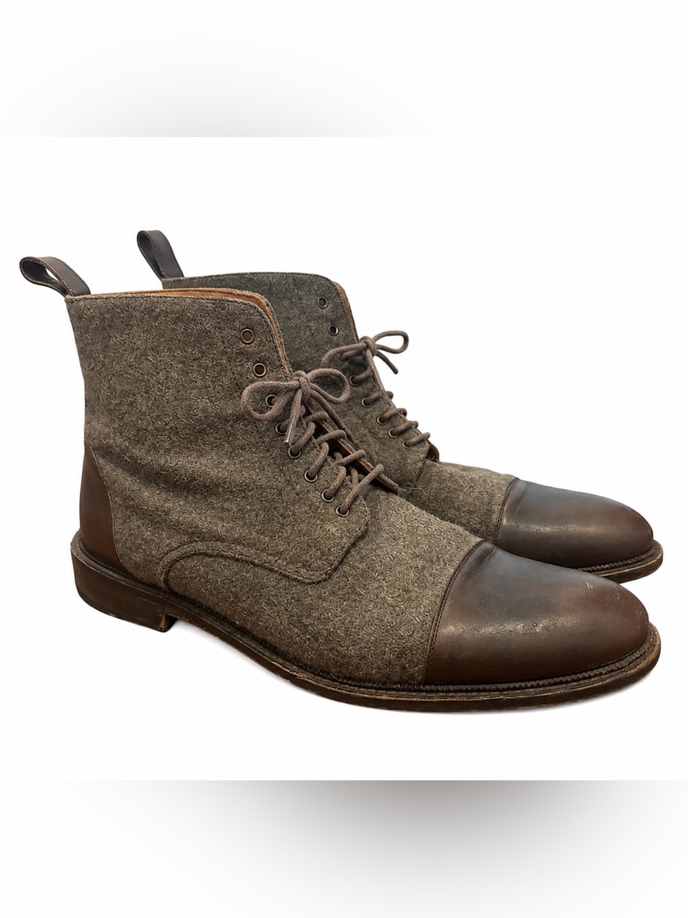 Taft Jack Boot in Grey/Oxblood Handmade in Spain Size 45 EU / 12 US